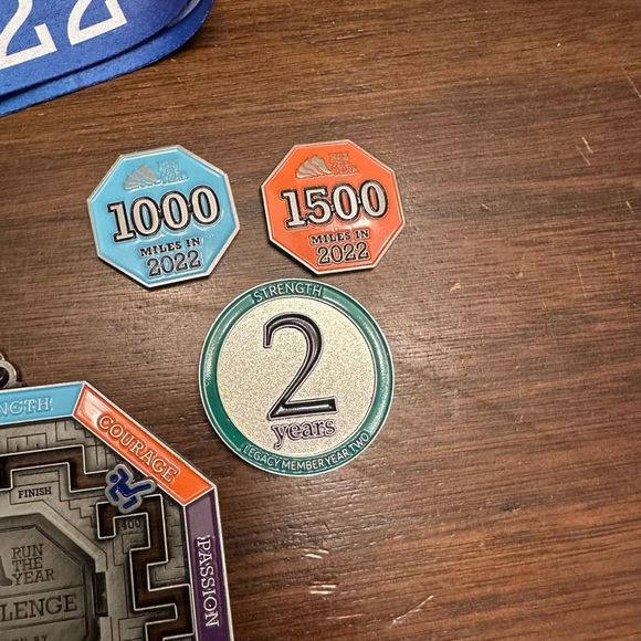 Run The Year Medal Find Your Path To Fitness Ribbon Miles In Challenge Set 2022 - Picture 4 of 7